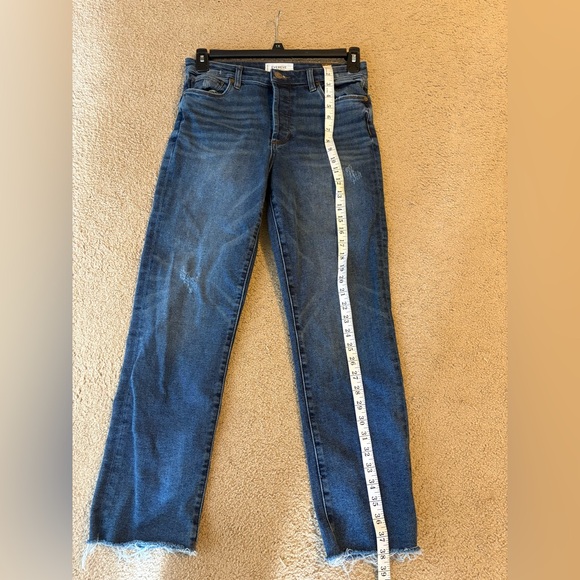 Evereve The Ever Straight Jeans Women’s 28 High Rise Dark Wash Straight Leg - Picture 4 of 6